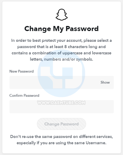 كيفية تغيير كلمة السر في سناب شات
